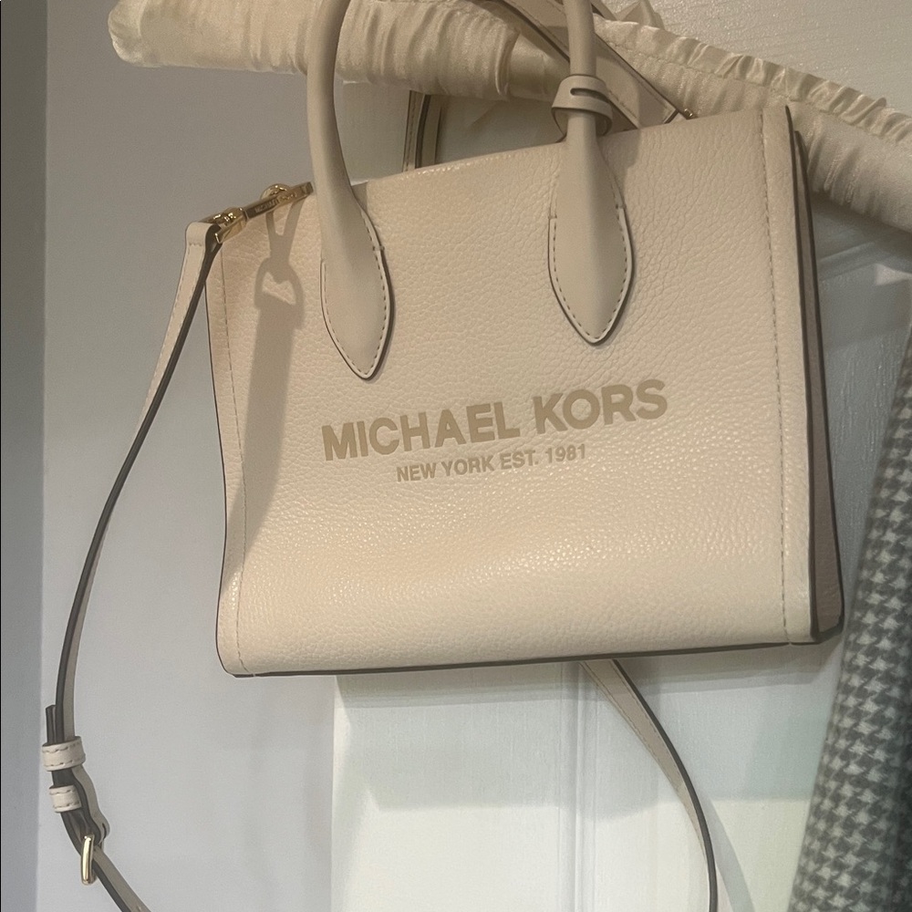 Michael Kors Cream Leather Small Tote Bag